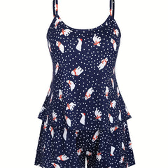 Polar Bear & Polka Dot Cami Top & Short Pajamas Set