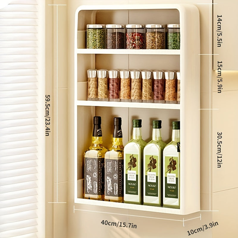 Wall Mounted Storage Rack with 6 Hook Punching Storage Shelf