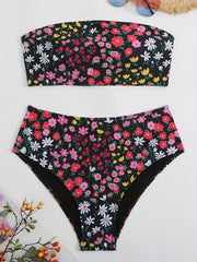 Floral Tube Top & Panty Bikini Set