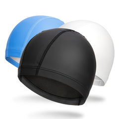 Breathable Unisex PU Swimming Cap for All Hair Types