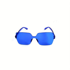 Frameless Square Sunglasses with Cleaning Cloth and Anti-squeeze Box