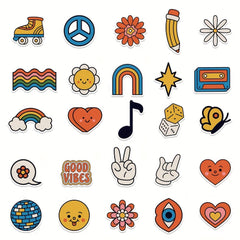 50pcs Cartoon Good Mood Waterproof DIY Graffiti Stickers