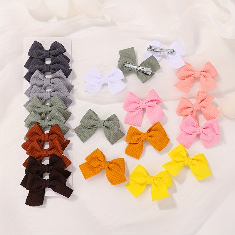10pcs Bow Hair Clip Ponytail Clip Sets for Girls Kids