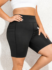 Sports Shorts Solid Pipping High Rise High Stretch Skinny Shorts