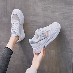 Women's Platform Mesh Sneakers Low Top Skate Shoes