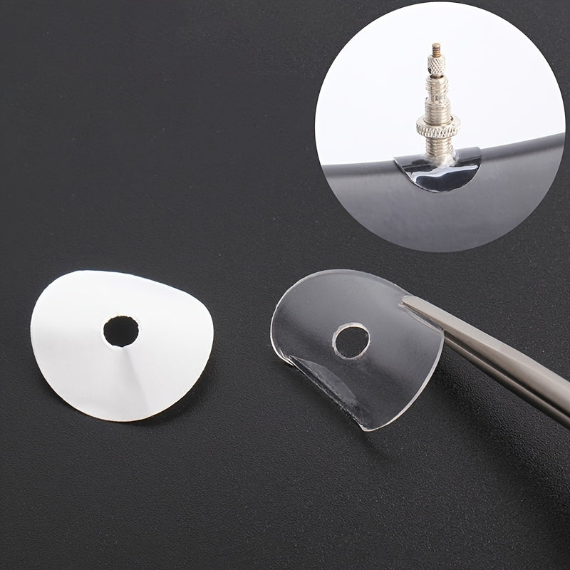 10pcs Bike French Valve Sticker Rubber Gasket Fixed Sticker