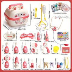 Doctor Set for 3-6 Years Old Role Play Nurse Dress Up Toy in Storage Box