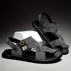 Men's Camo Slip-On Sandals - Anti-Skid Beach Sandals