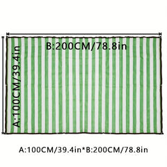 10m Dark Green Stripes Sunshade Net w/ Pull Rope