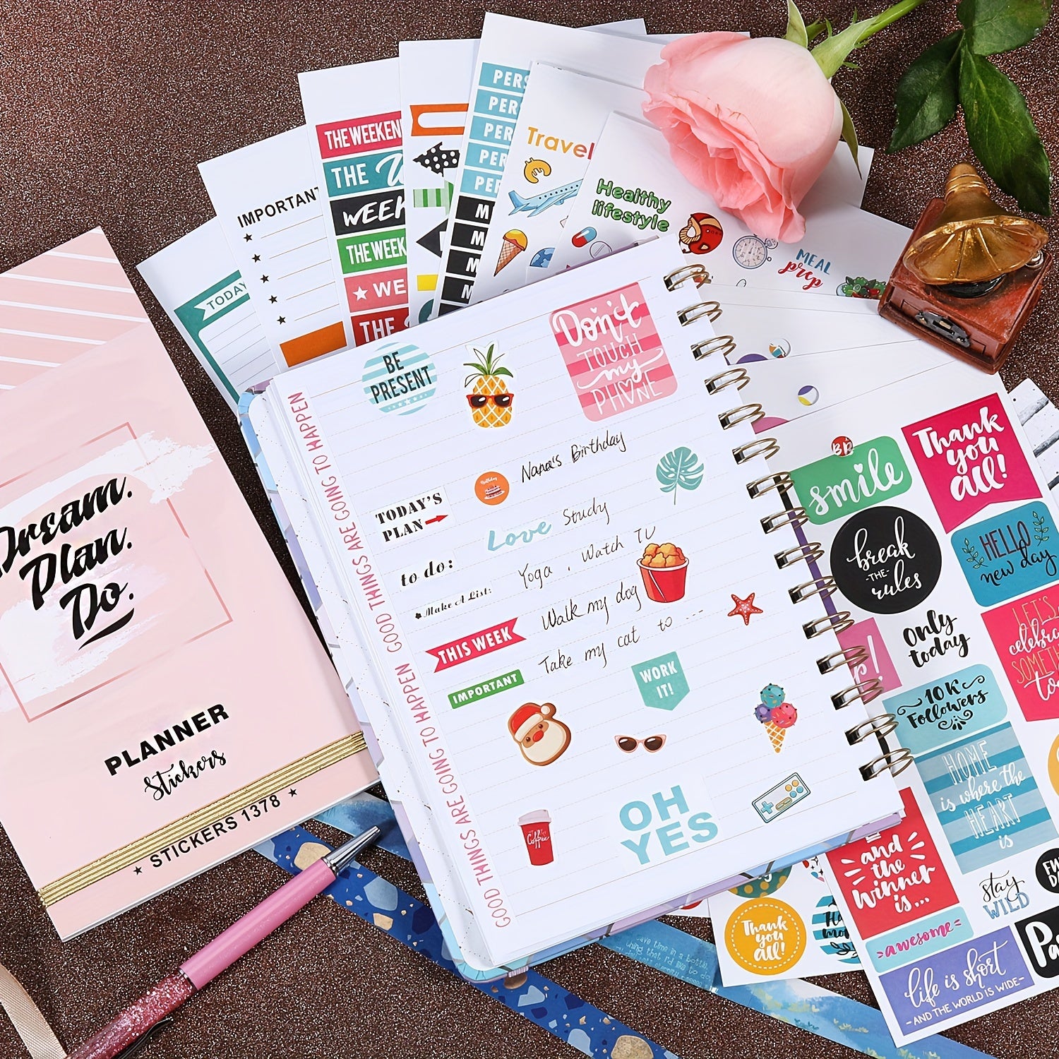 Fun Planner Sticker Pack - 28 Pages of Easy Peel Stickers