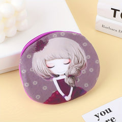 Girls Cartoon Zipper Coin Purse Wallet Mini Plush Key Bag