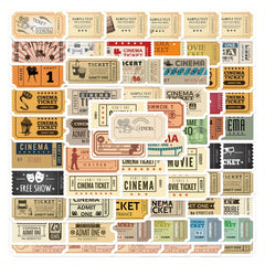 81pcs Classic Movie Tickets Retro Stickers DIY Decorative Stickers