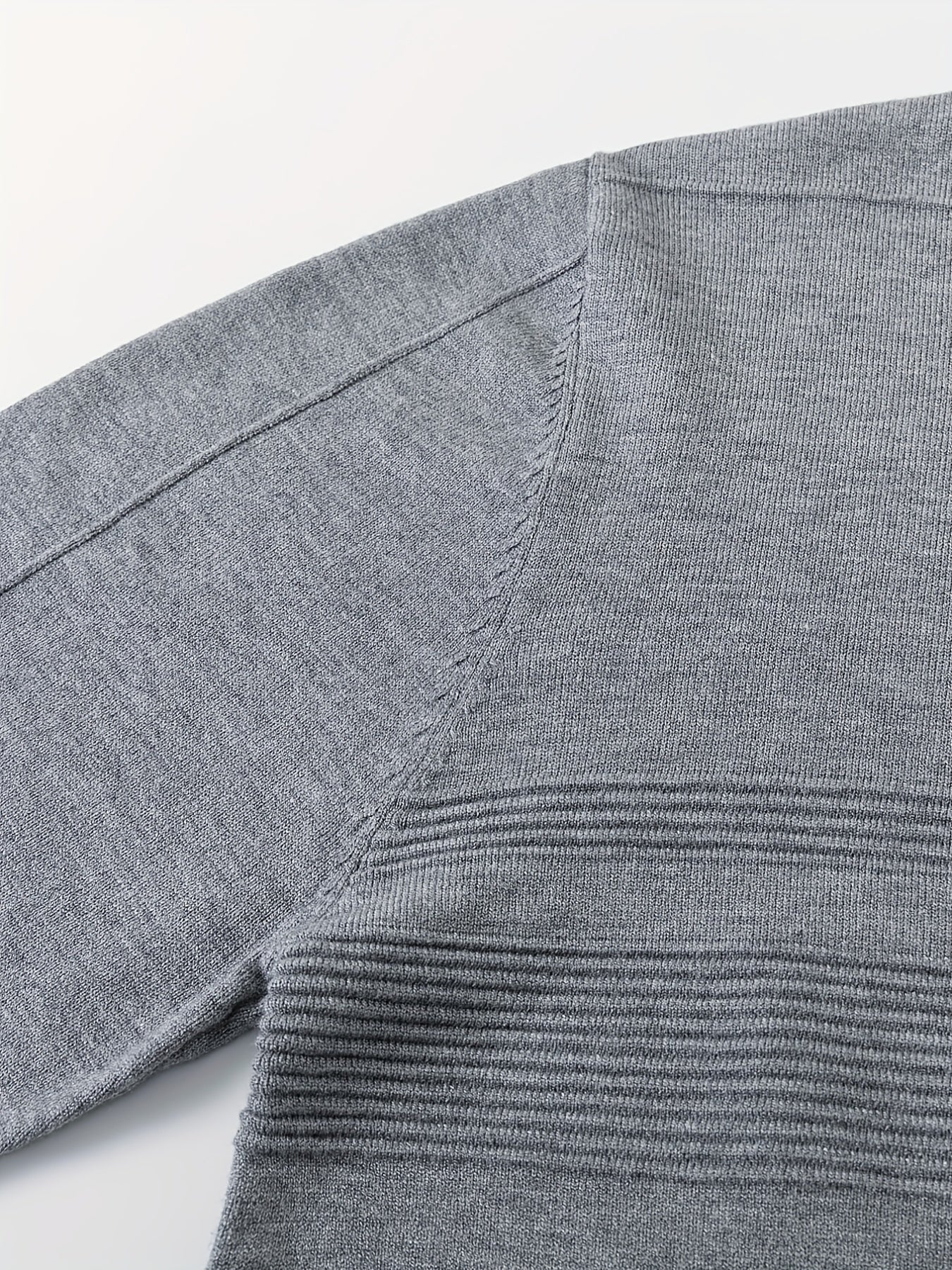 Knitted Striped Sweater Men's High Stretch Pullover