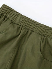 Boys Cargo Pants Elastic Waist Jogger