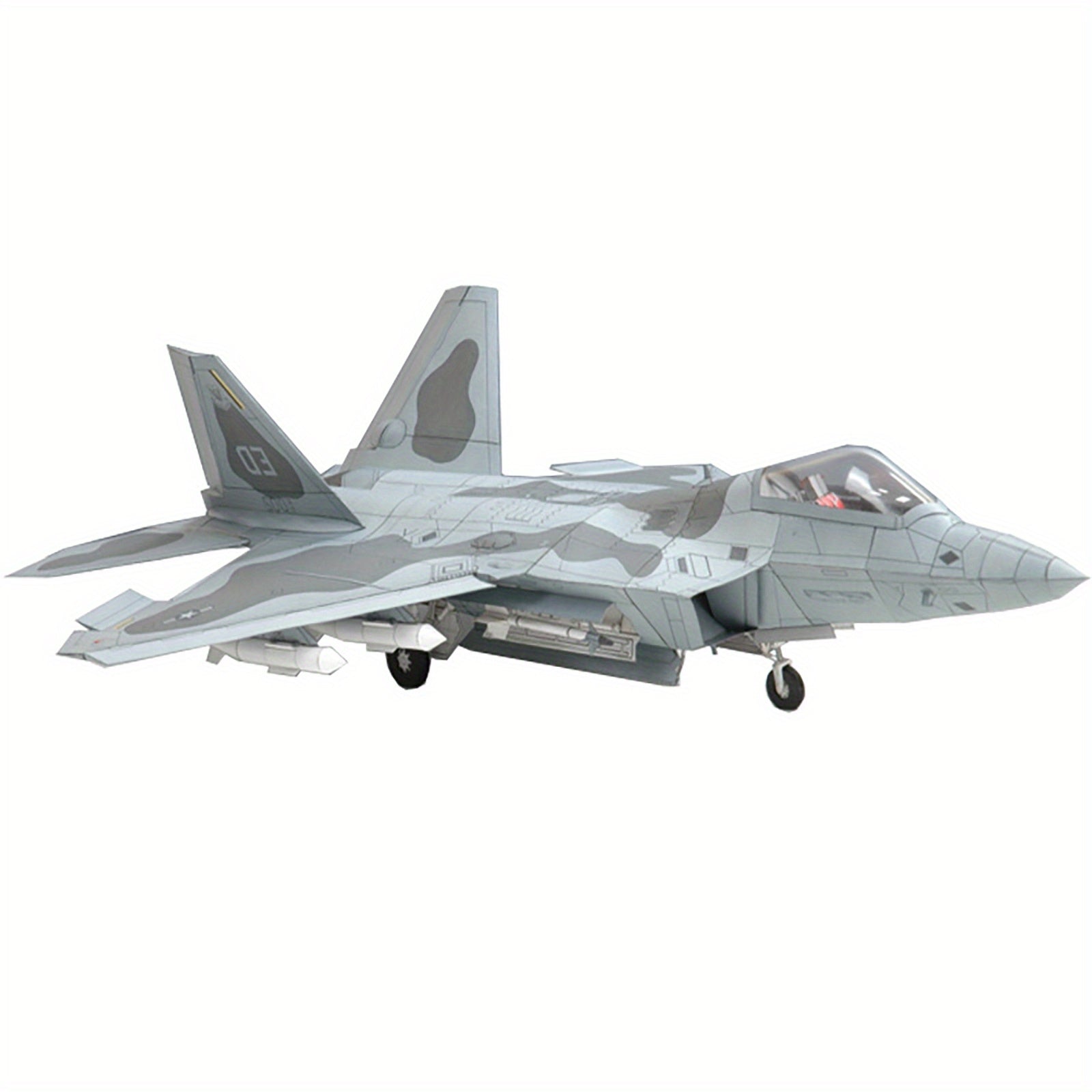 F22 Fighter Paper Model Military Puzzle Kit Paper Plane Model Unassembled