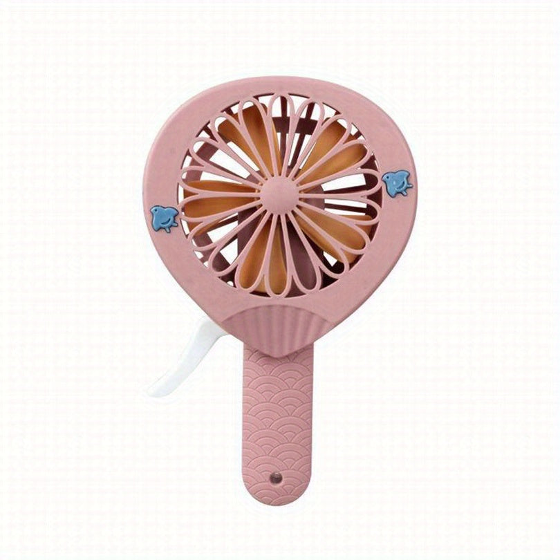 Mini Handheld Fan Portable Hand Pressure Fan Without Handle Cooling Cartoon Fan