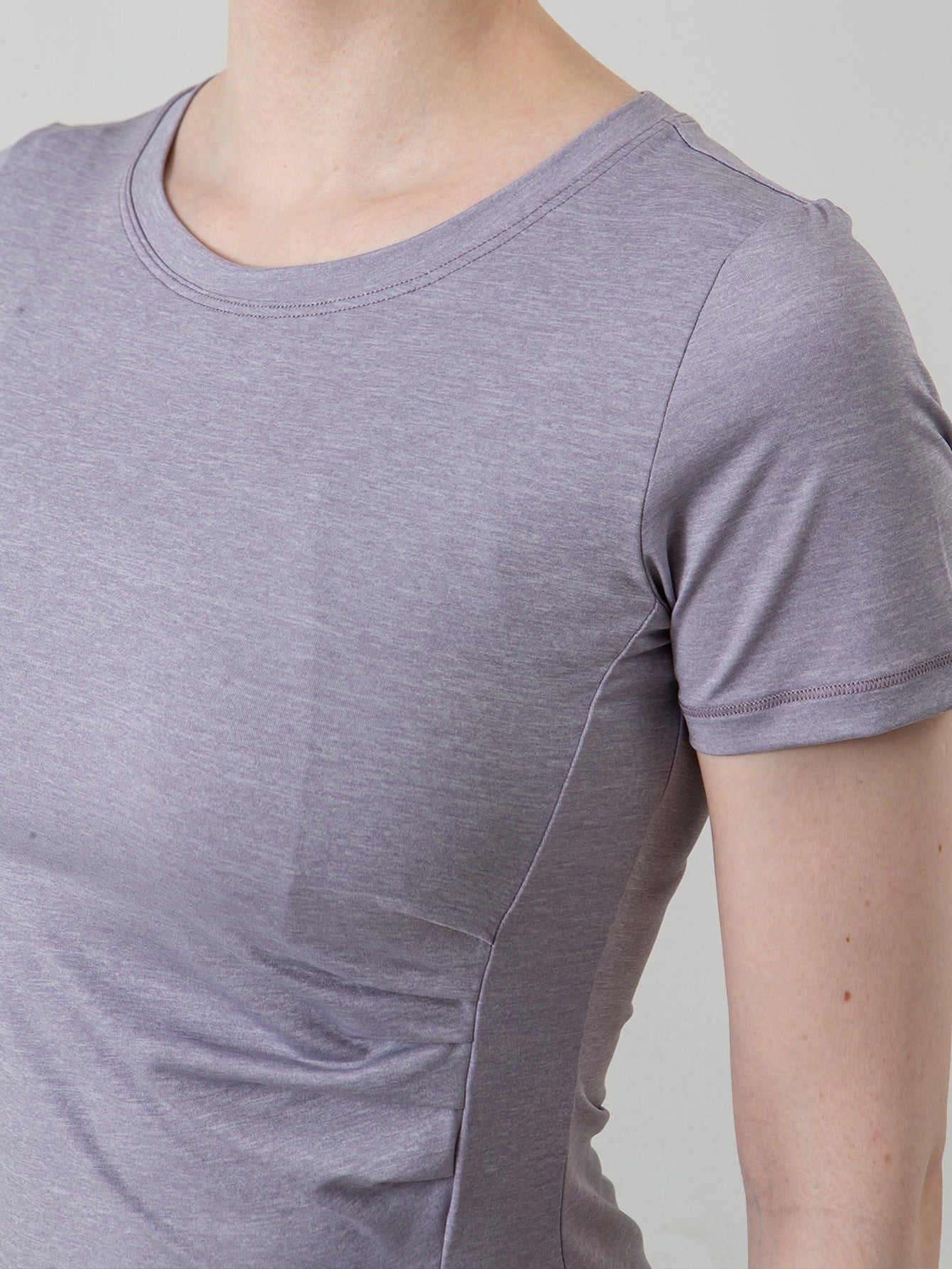 Ruched Side Split Crop Sports Yoga Tee