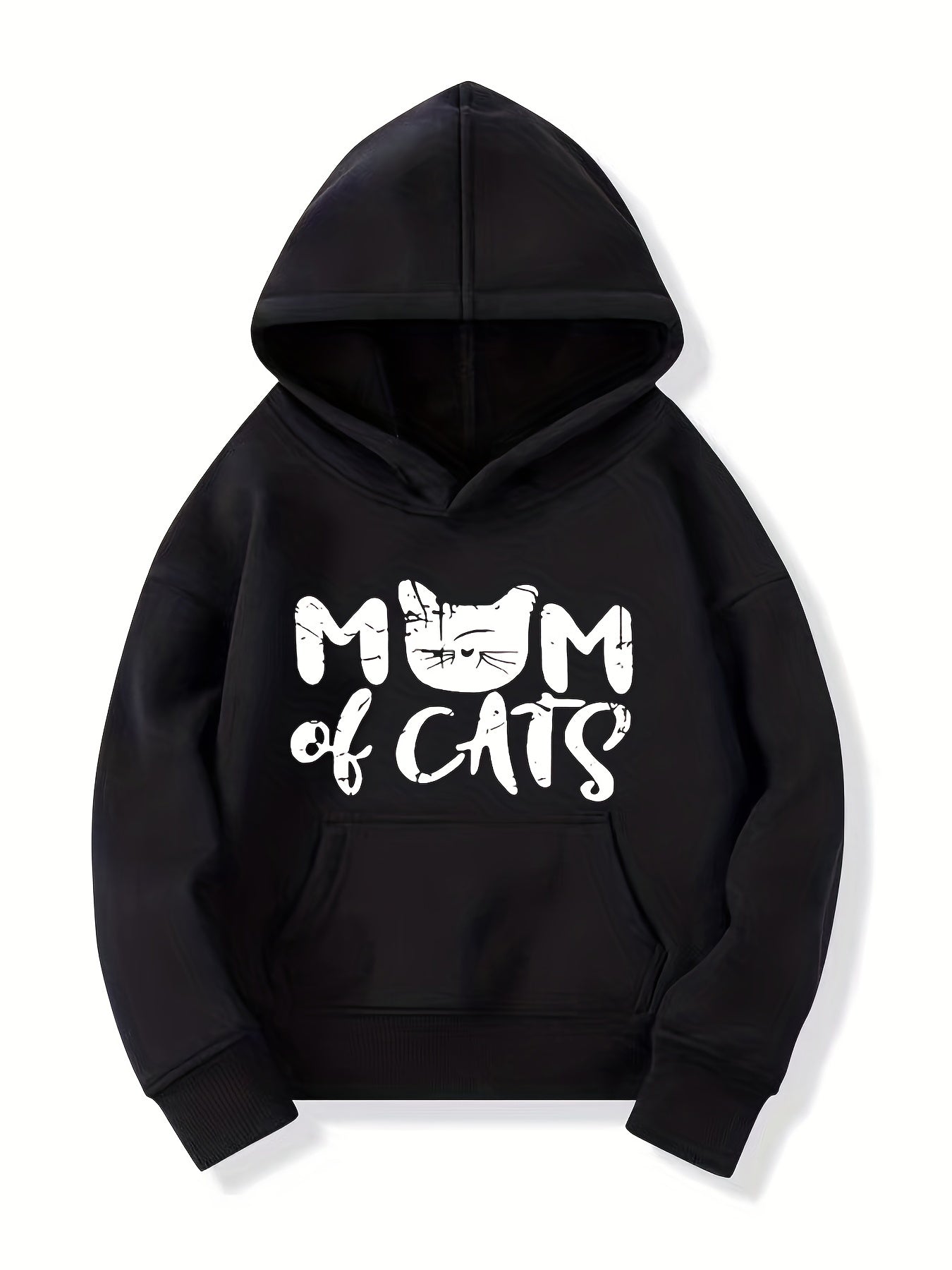 Girls Cat Pattern Smart Hoodie Party Top Pullovers Kids Clothing Gift