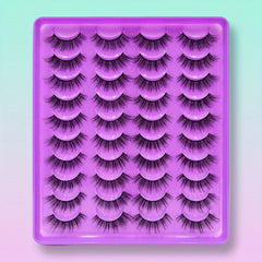 20 Pairs 3D Silk False Eyelashes Fluffy and Curling Lashes