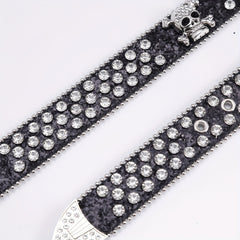 Hip Hop Punk Style Skull Leather Belt
