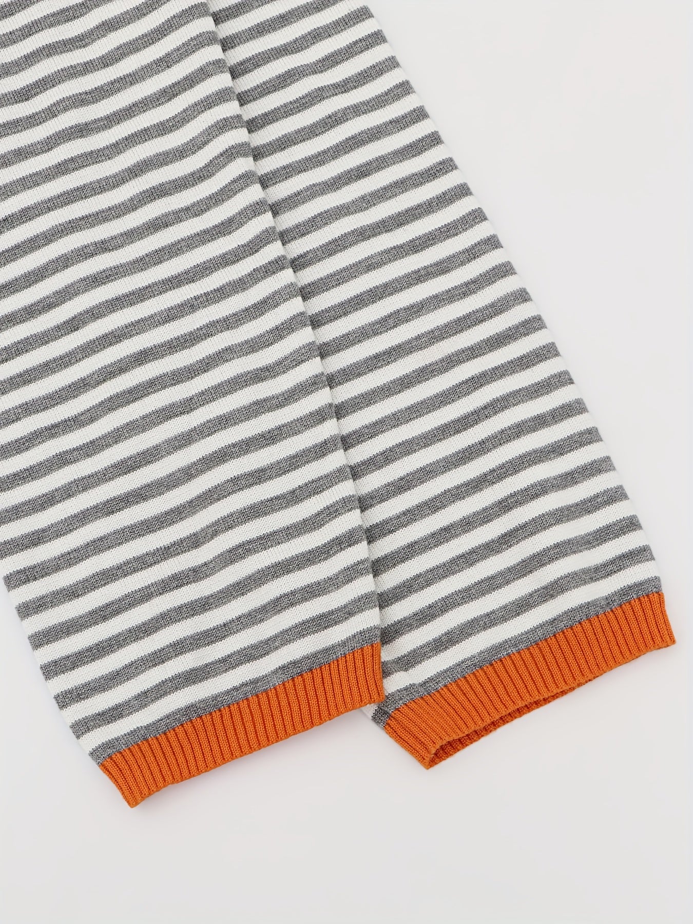 Colorblock Stripe Sweater Round Neck Jumper
