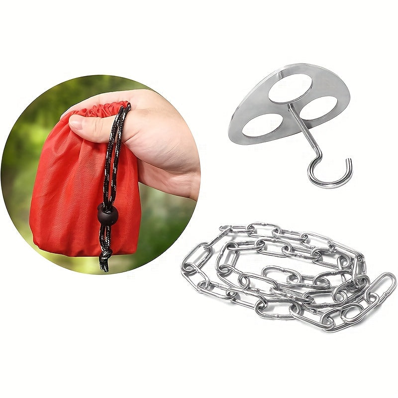 Stainless Steel Camping Tripod Board with Chain for Picnic Tripod Grill