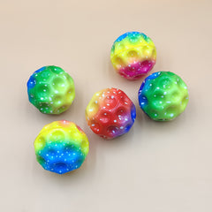 Colorful Bouncy Ball Moon Shape High Bouncing Space Ball