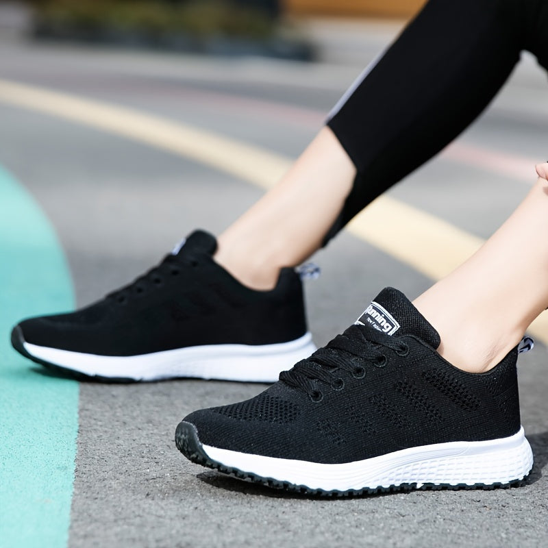 Thick Sole Shock Absorption Sneakers Lightweight Breathable Running Shoes