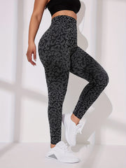 Leopard Print Seamless Yoga Pants Slim Fit High Stretch Butt Lifting