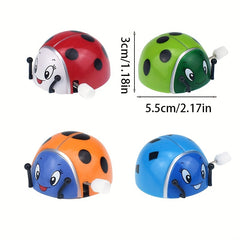 Funny Clockwork Ladybug Flip Heel Head Turn Circle Toy