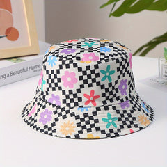 Flower Print Fisherman Cap Bucket Hat for Women