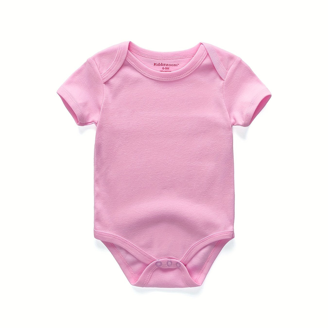 Summer Solid Short Sleeve Baby Bodysuit Cotton Soft 0-12Months Unisex