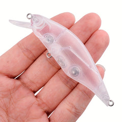10pcs Unpainted Jerkbait Blank Minnow Lure Bionic Hard Crankbait Swimbaits