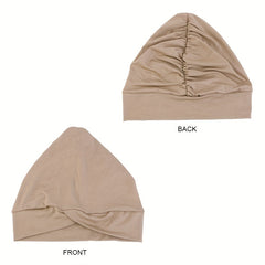 Forehead Cross Turban Cap Inner Solid Head Wrap Bandana