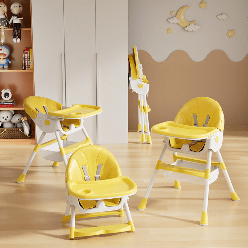 4-In-1 Baby High Chair Child Feeding Height Convertible Removable Tray