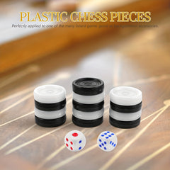 32pcs Backgammon Chess Pieces Replacement Checker Plastic Chips