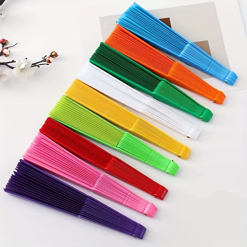 Solid Folding Fan Chinese Style Folding Fan Stage Performance Dance Accessories