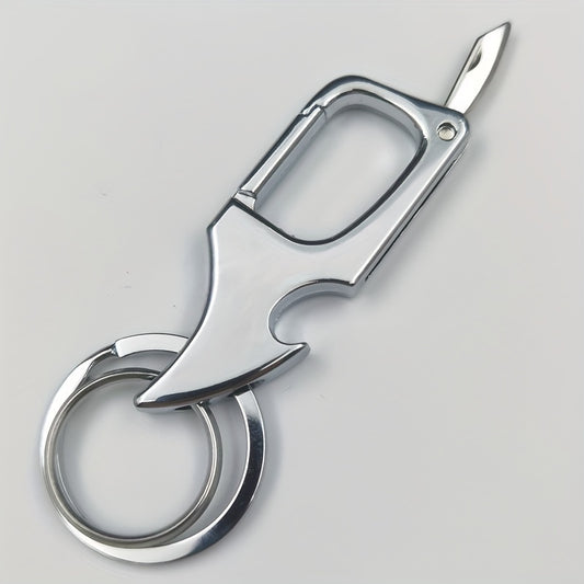 Pocket Keychain With Bottle Opener Metal Keyring Waist Hanging Buckle