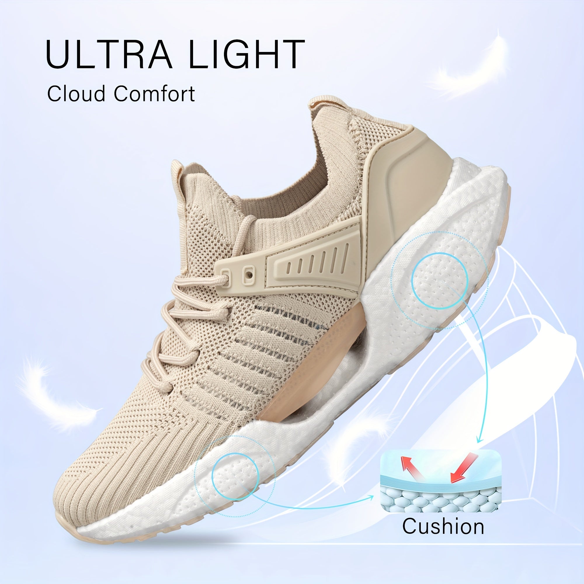 Women's Breathable Non Slip Sports Shoes Lace Up Athletic Sneakers