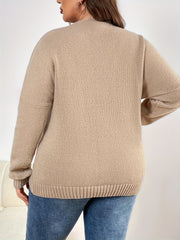Solid Long Sleeve Casual Sweater