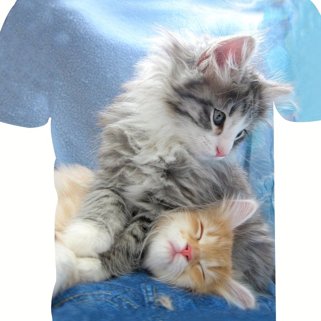 3D Kitten Graphic T Shirt for Boys & Girls - Summer Outfit