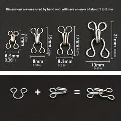 24 Sets Metal Sewing Hooks and Eyes Closure for Bra and Clothing