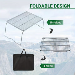Stainless Steel Folding BBQ Grill Portable Camping Stove