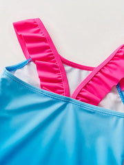 Toddler Girls Rainbow Unicorn One Piece Swimsuit