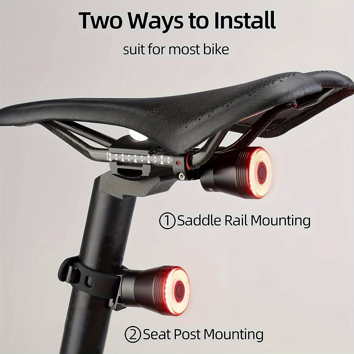 Bike Tail Light Ultra Bright LED USB Rechargeable Waterproof Cycling Safety