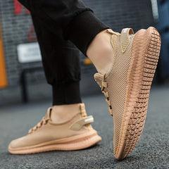 Men's Lace-up Lightweight Sneakers Breathable Outdoor Casual Shoes