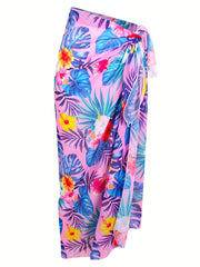 Tie Dye Sarong Cover Up Soft Chiffon Beach Cover Up Women's Swimwear