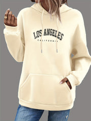 LA Kangaroo Pocket Hoodie Long Sleeve Sweatshirt