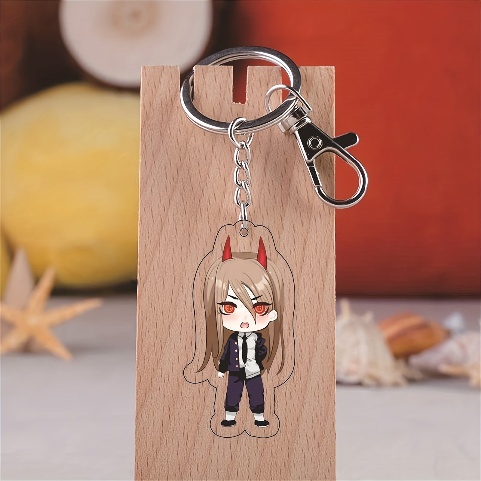 Set of 2 Anime Keychain Toys 16 Inch 2D Acrylic Keyring Collectibles
