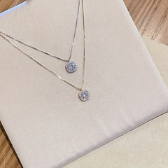 Cubic Zirconia Pendant Necklace For Girls